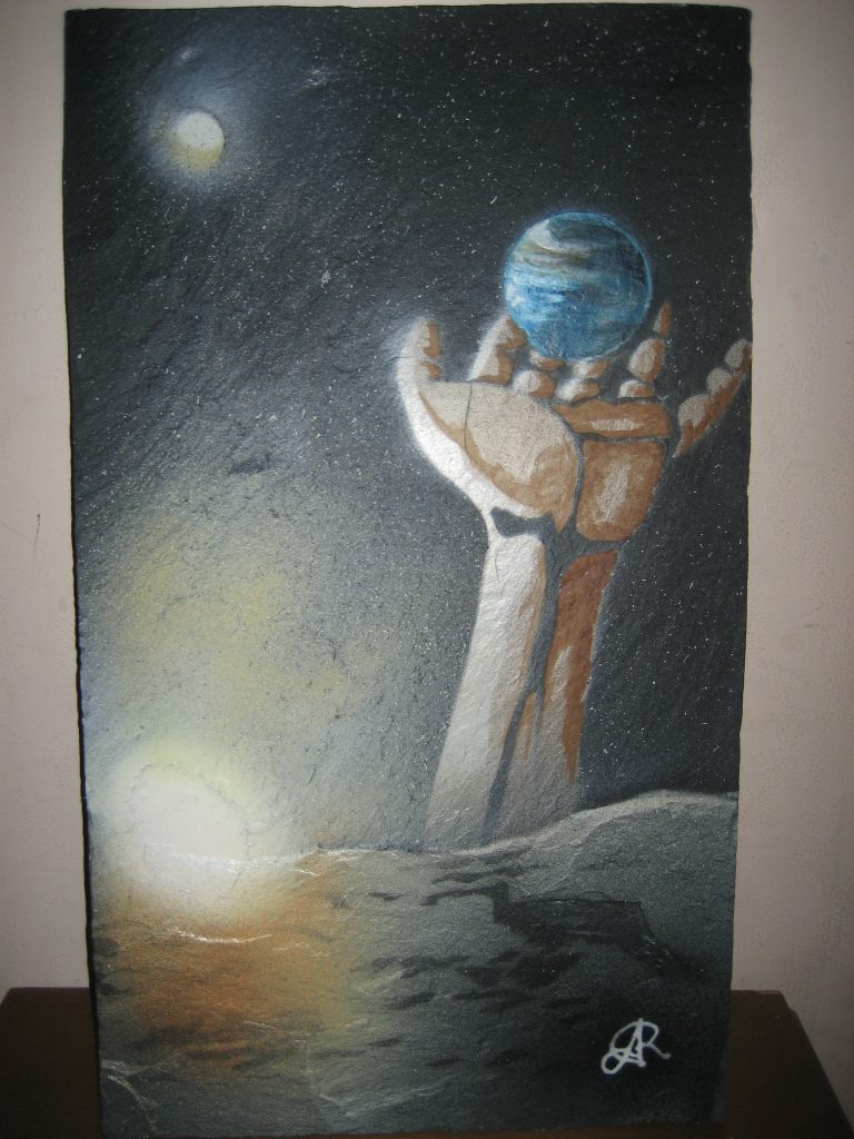 Aerosol sobre pizarra